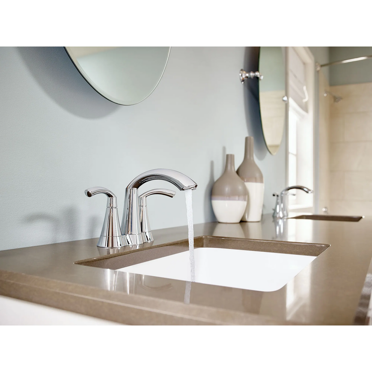 Moen Glyde Two-Handle High-Arc Bathroom Faucet 6172 in Matte Black (6172BL) - view 3