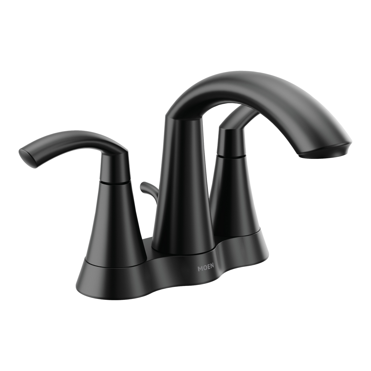 Moen Glyde Two-Handle High-Arc Bathroom Faucet 6172 in Matte Black (6172BL)