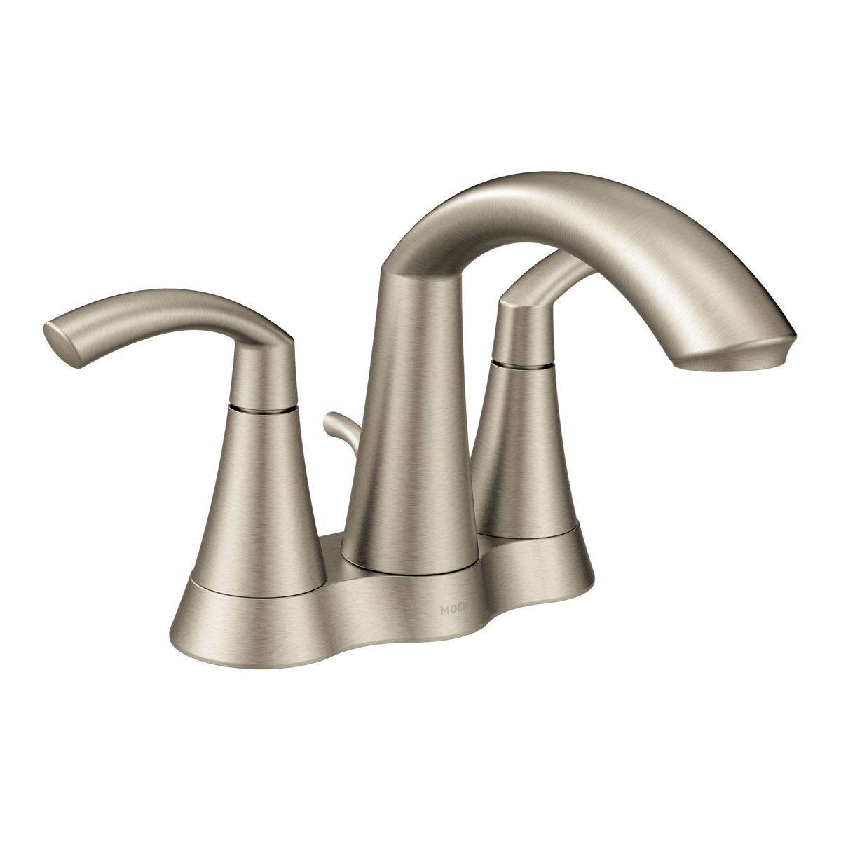 Moen Glyde Two-Handle High-Arc Bathroom Faucet 6172 in Brushed Nickel (6172BN)