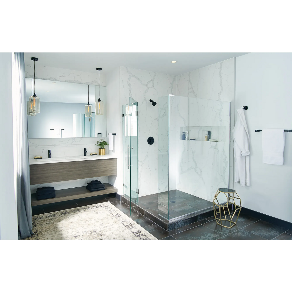 Moen One-Function 3-5/8" Diameter Spray Head Eco-Performance Showerhead 6399EP15 in Matte Black (6399EP15BL) - view 3