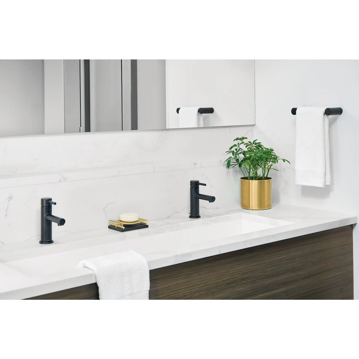 Moen Align Single-Handle High-Arc Bathroom Faucet 6190 in Matte Black (6190BL) - view 2