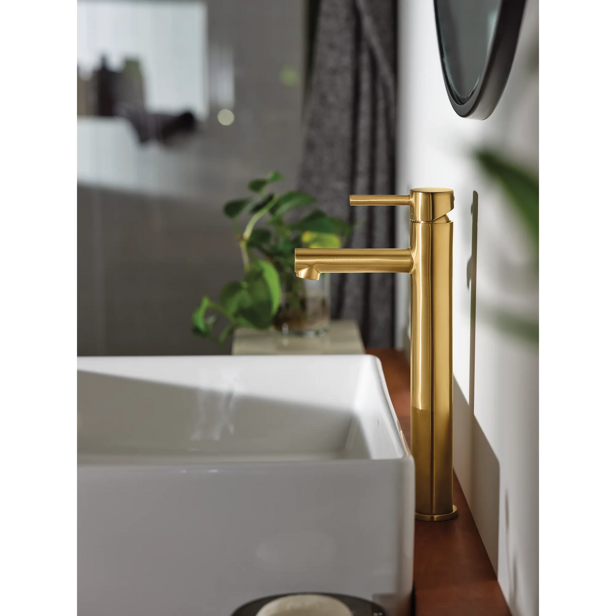 Moen Align Single-Handle High-Arc Vessel Bathroom Faucet 6192 in Brushed Gold (6192BG) - view 9