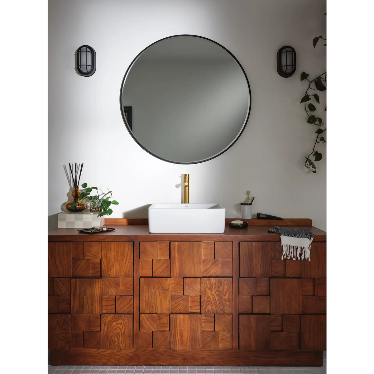 Moen Align Single-Handle High-Arc Vessel Bathroom Faucet 6192 in Brushed Gold (6192BG) - view 6