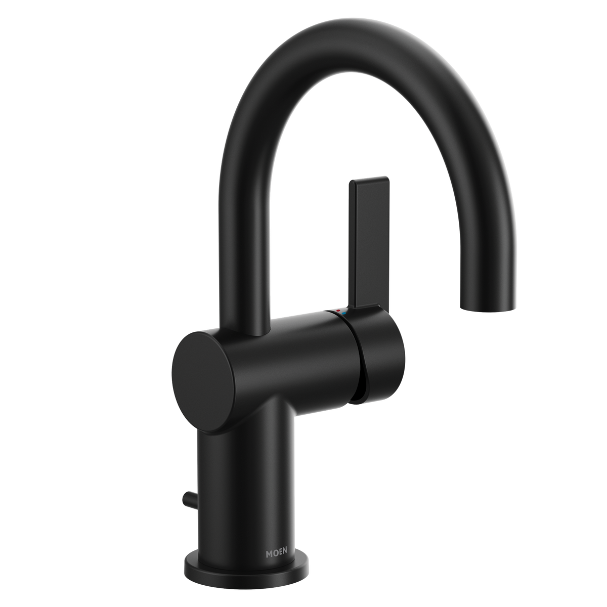 Moen Cia Single-Handle High-Arc Bathroom Faucet 6221 in Matte Black (6221BL)