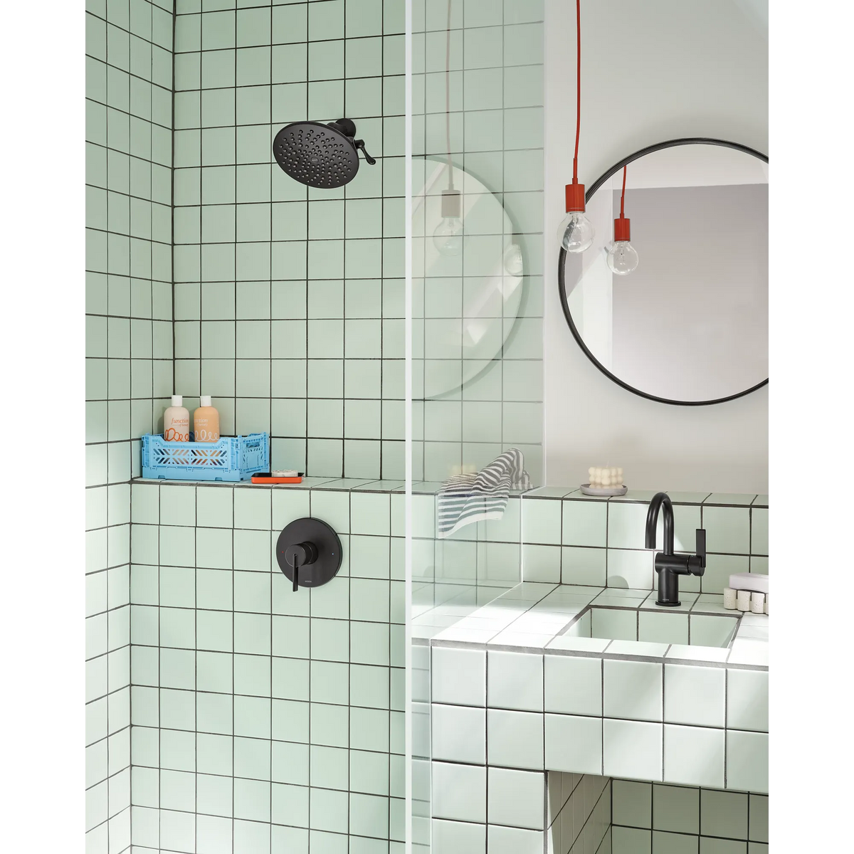 Moen Two-Function 8" Diameter Spray Head Rainshower S6320 in Matte Black (S6320BL) - view 5