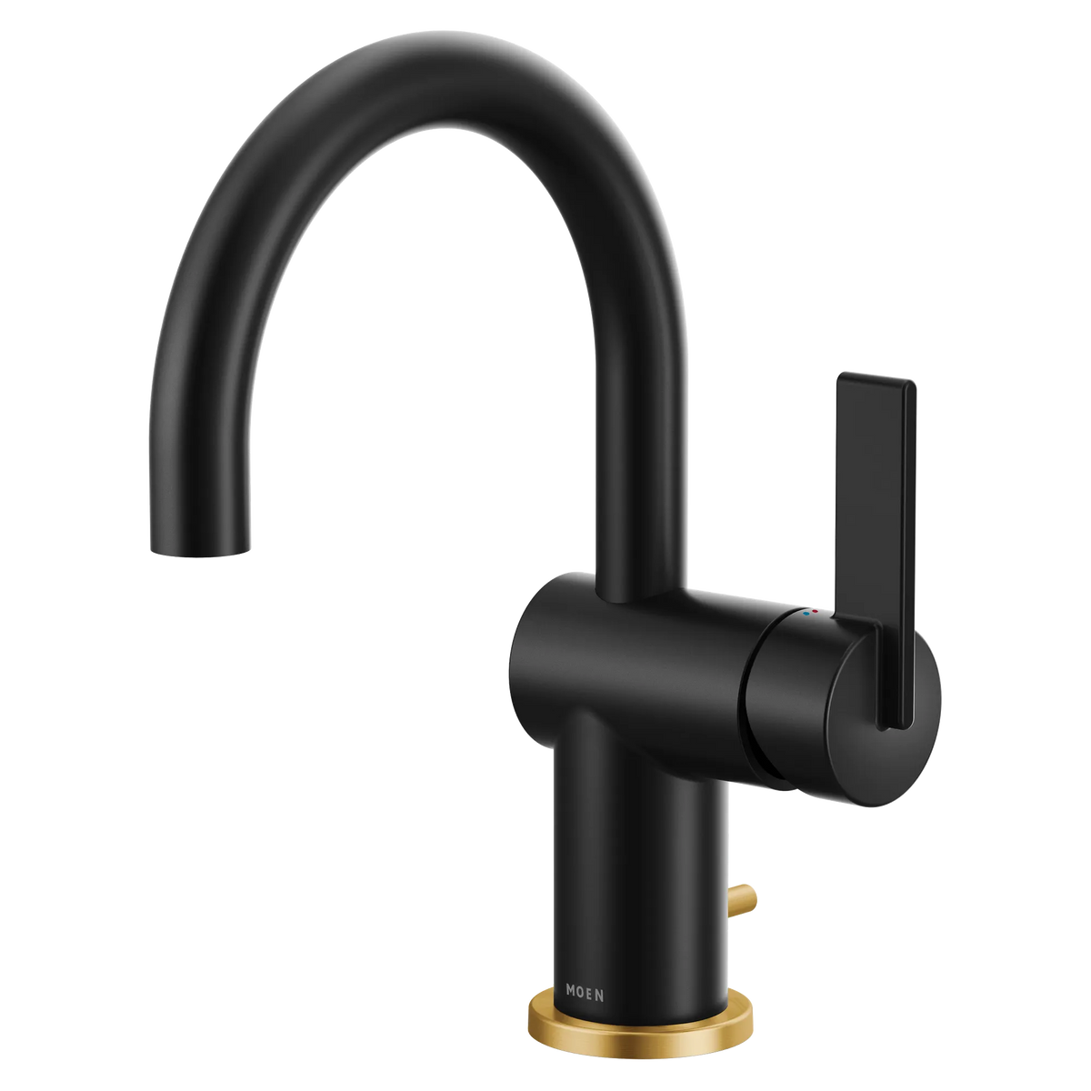 Moen Cia Single-Handle High-Arc Bathroom Faucet 6221 in Matte Black (6221BL) - view 4
