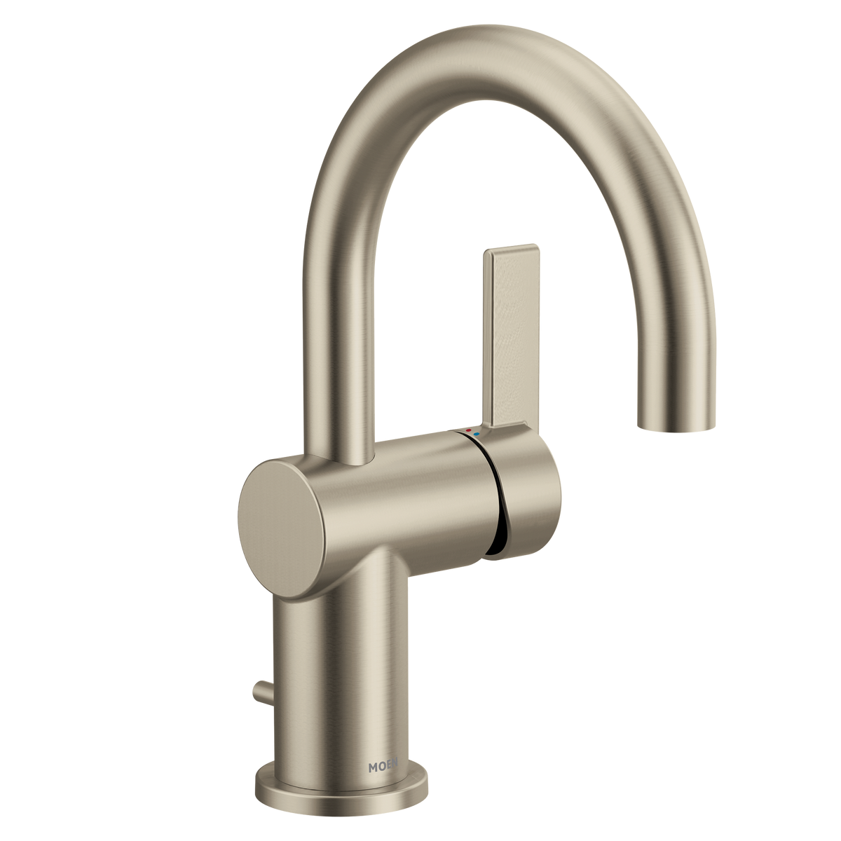 Moen Cia Single-Handle High-Arc Bathroom Faucet 6221 in Brushed Nickel (6221BN)