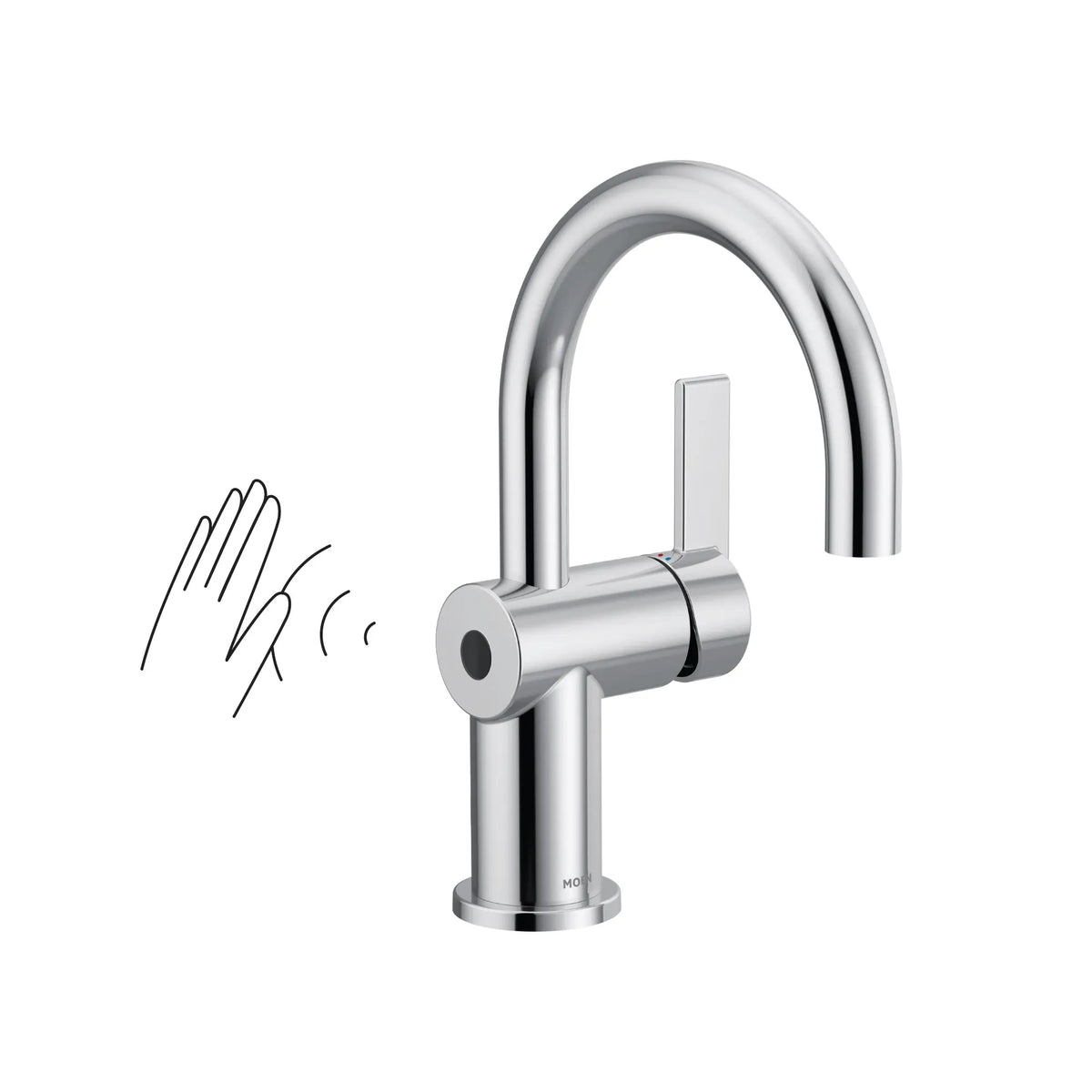 Moen Cia MotionSense Wave Single-Handle High-Arc Single Sensor Bathroom Faucet 6221EW in Chrome (6221EW) - view 12