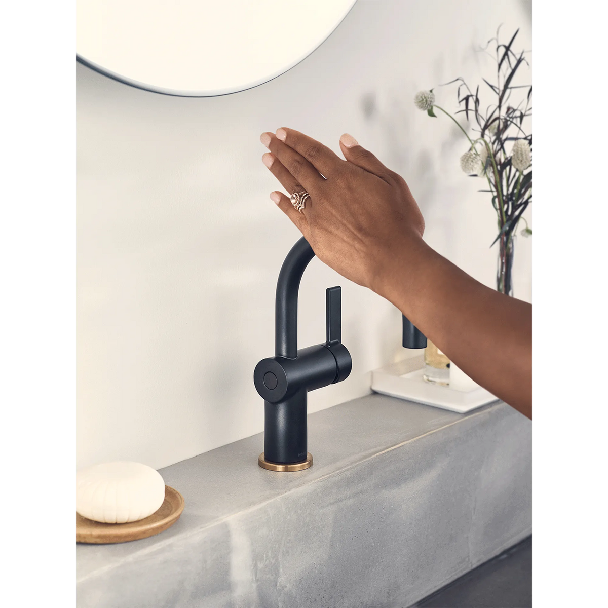 Moen Cia MotionSense Wave Single-Handle High-Arc Single Sensor Bathroom Faucet 6221EW in Chrome (6221EW) - view 7