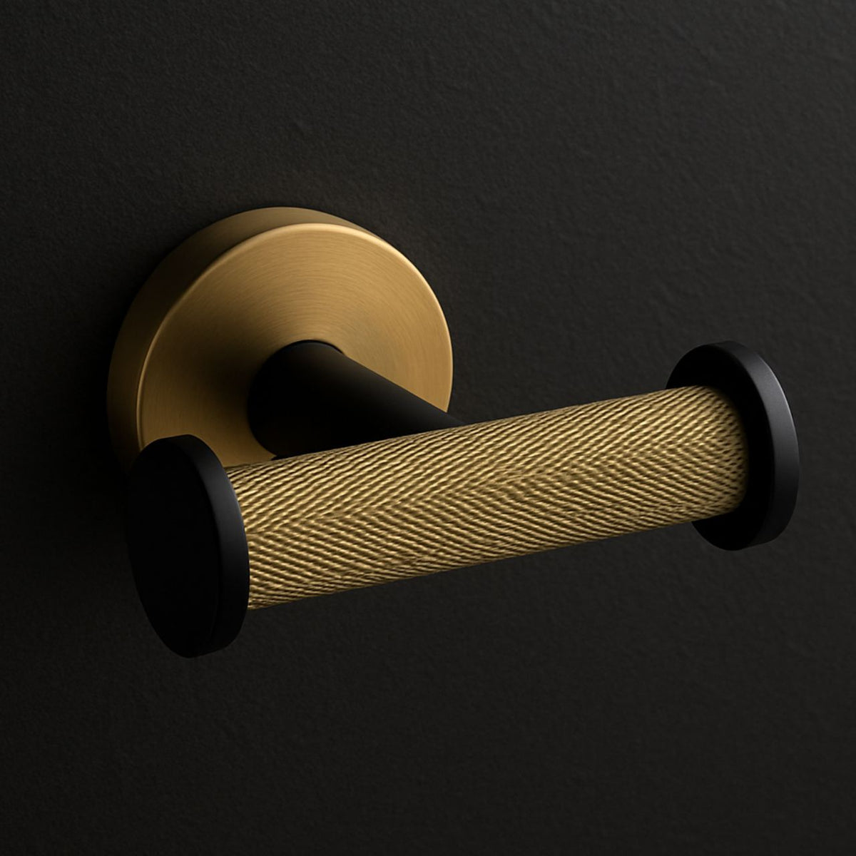 Kube Bath Aqua RONDO Double Robe Hook - Gold & Black - Gold & Black (62301) view 2