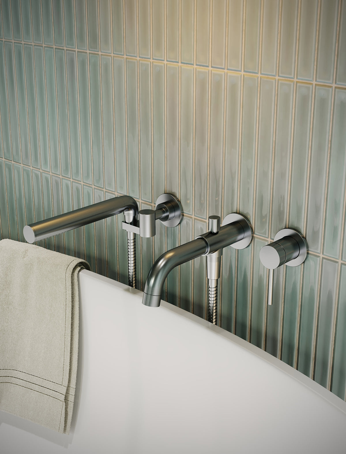 Aquabrass Xpress Umix 3-piece Wallmount Tub Filler 62304 detail