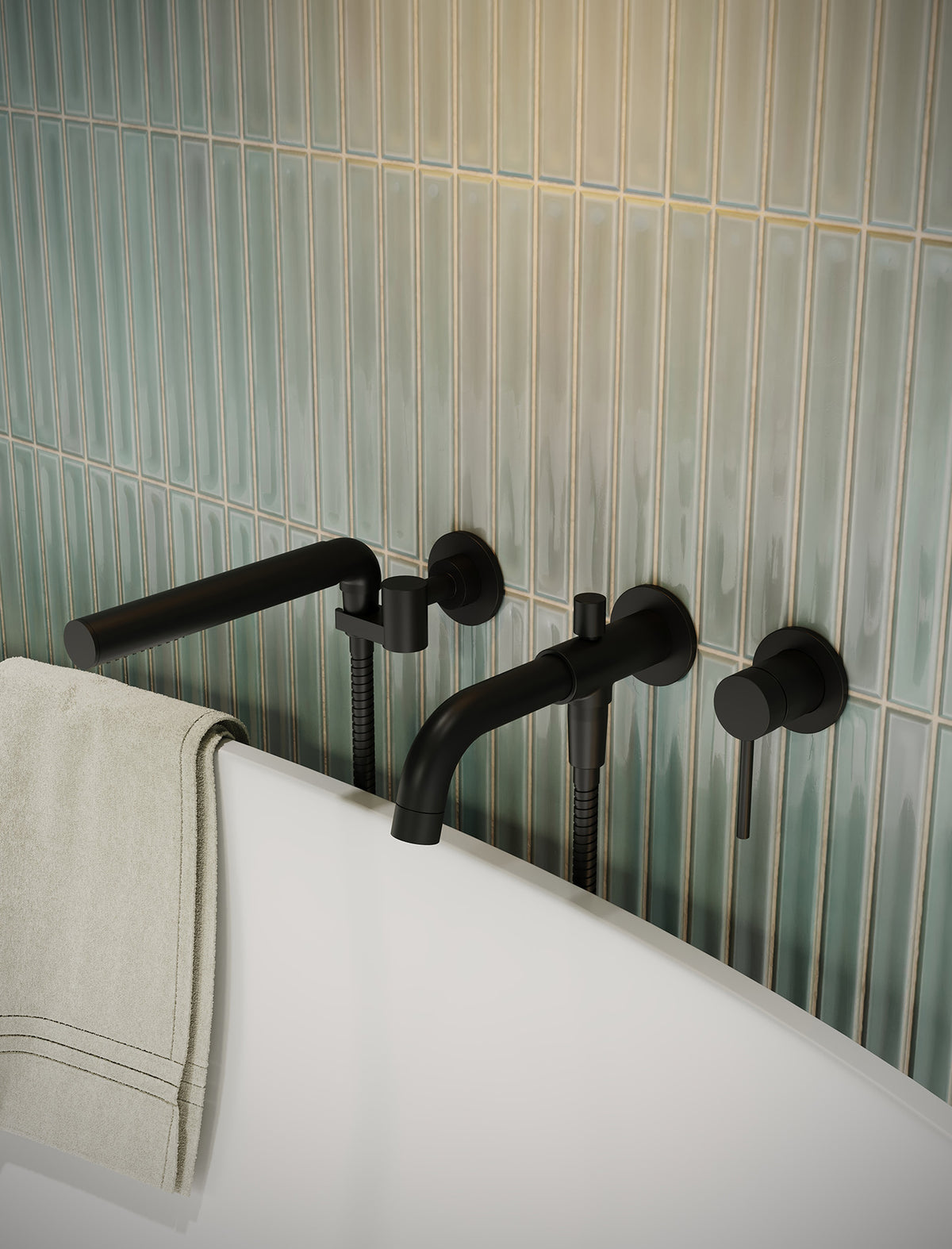 Aquabrass Xpress Umix 3-piece Wallmount Tub Filler 62304 detail