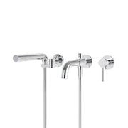 Aquabrass Xpress Umix 3-piece Wallmount Tub Filler 62304 in Polished Chrome