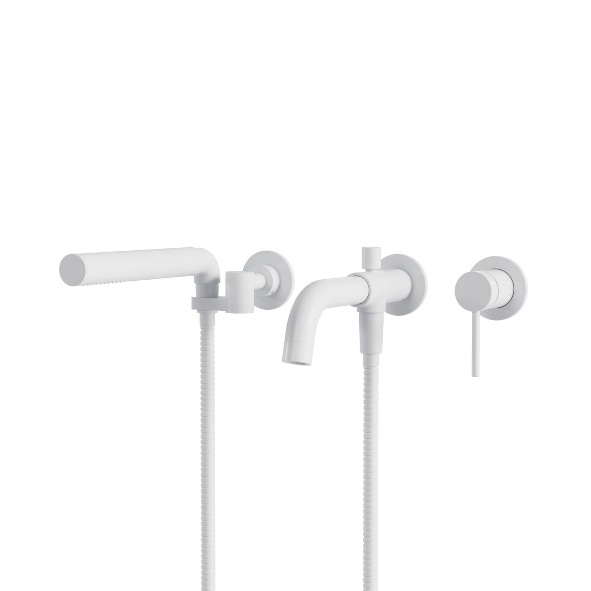Aquabrass Xpress Umix 3-piece Wallmount Tub Filler 62304 in White