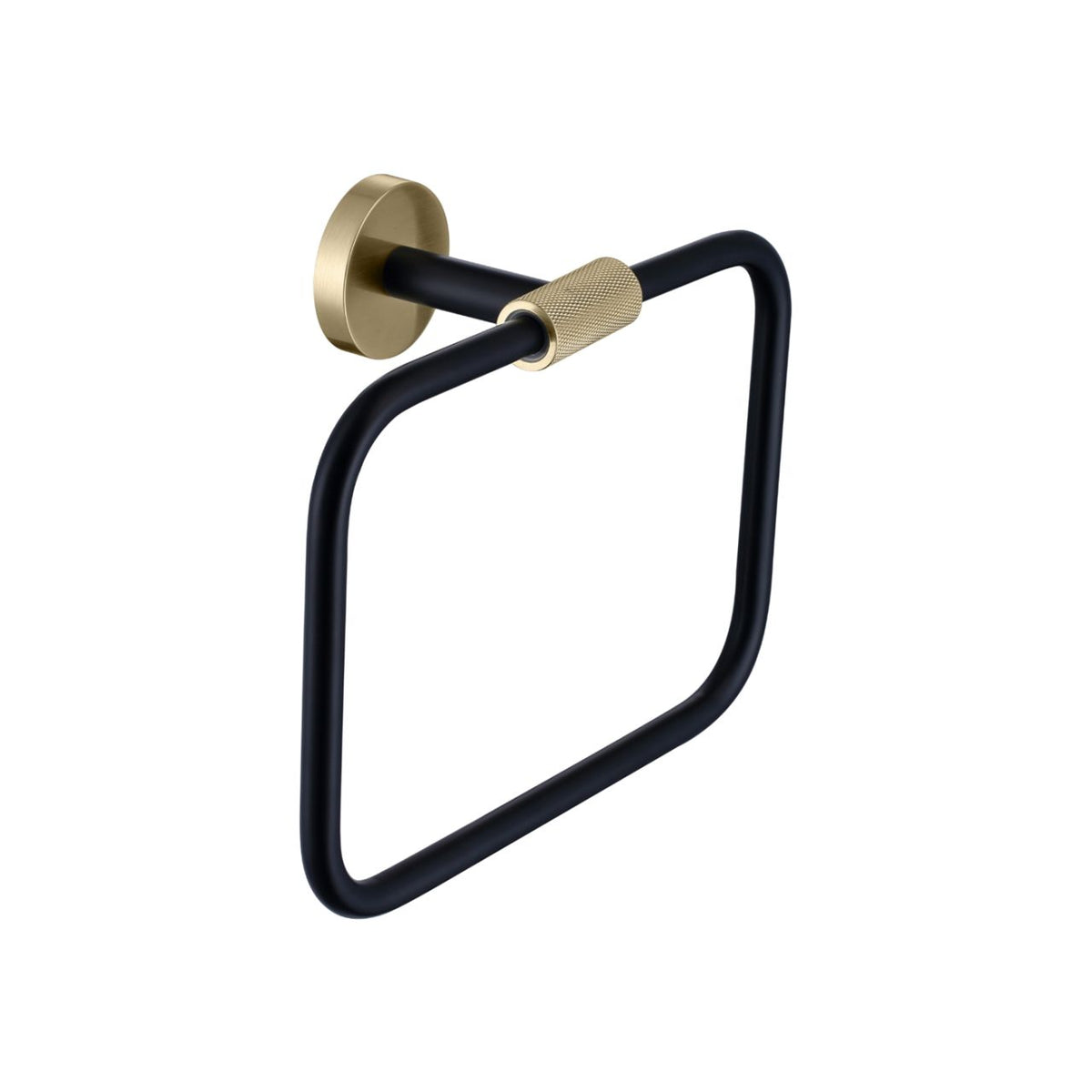Kube Bath Aqua RONDO Towel Ring - Gold & Black - Gold & Black (62307)