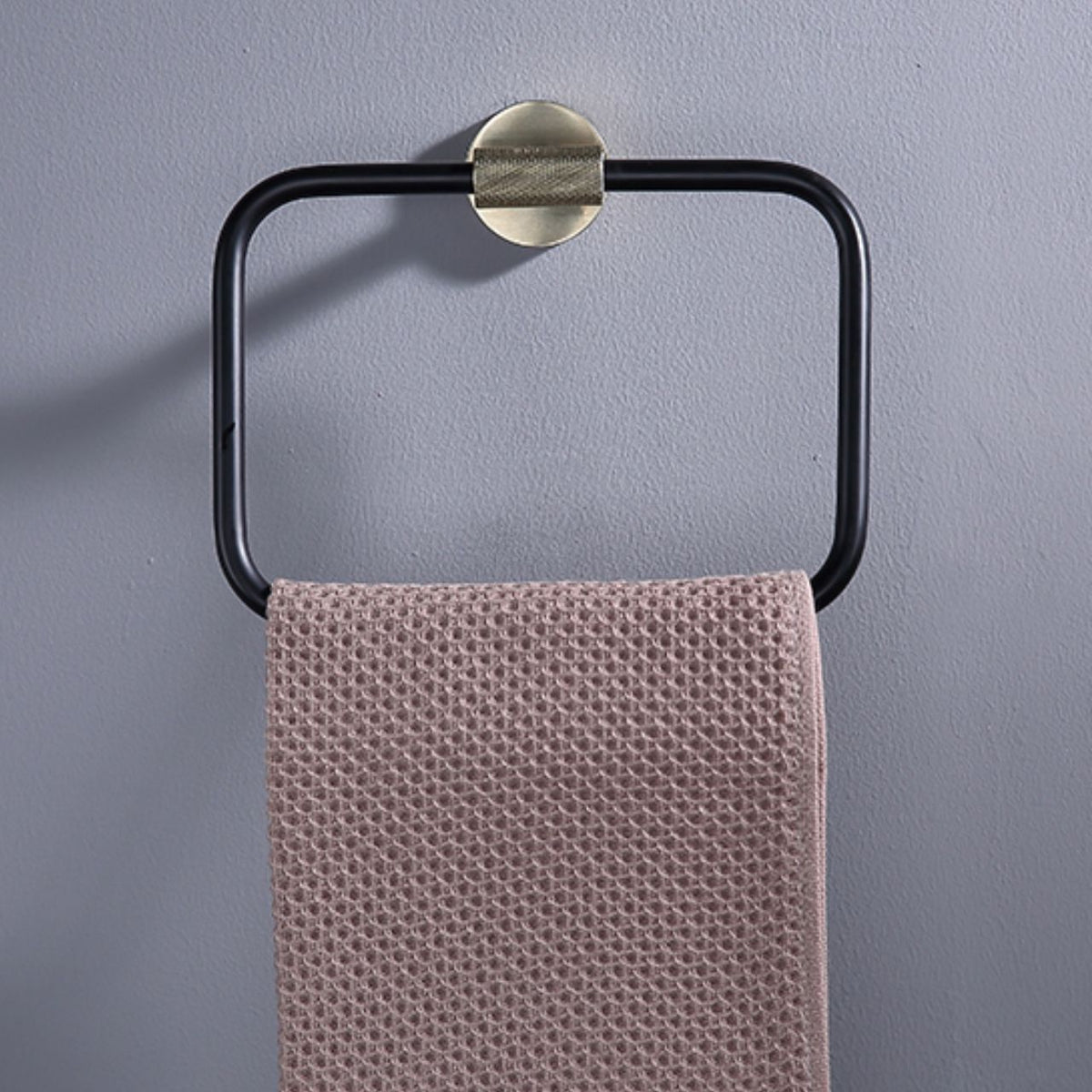 Kube Bath Aqua RONDO Towel Ring - Gold & Black - Gold & Black (62307) view 2