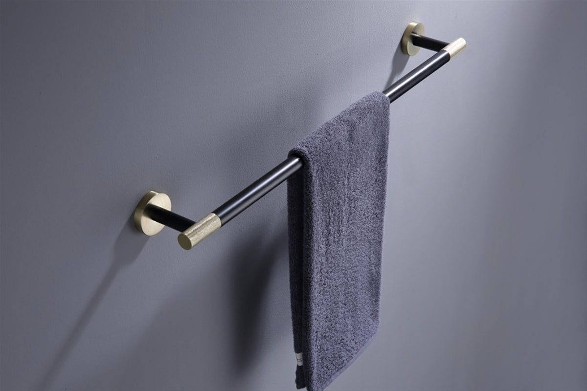 Kube Bath Aqua RONDO 24" Towel Bar - Gold & Black - Gold & Black (62310) view 3