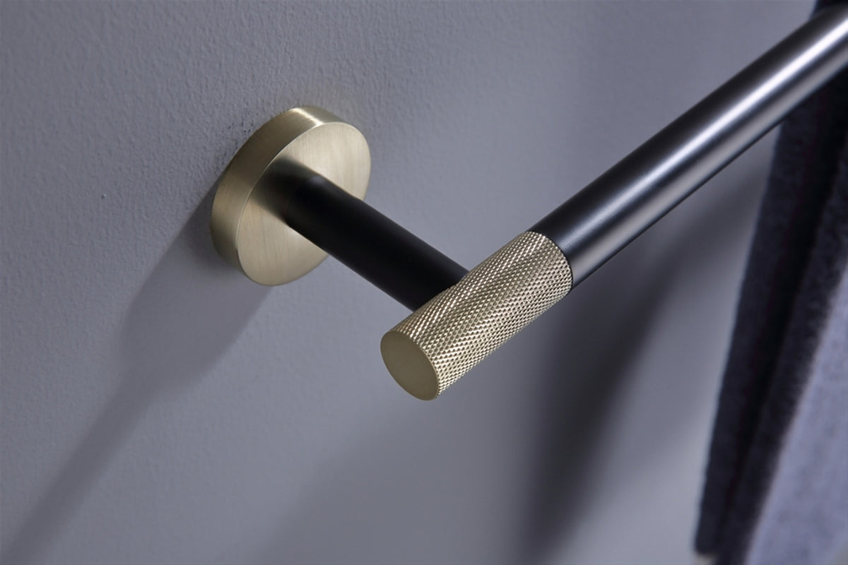 Kube Bath Aqua RONDO 24" Towel Bar - Gold & Black - Gold & Black (62310) view 4