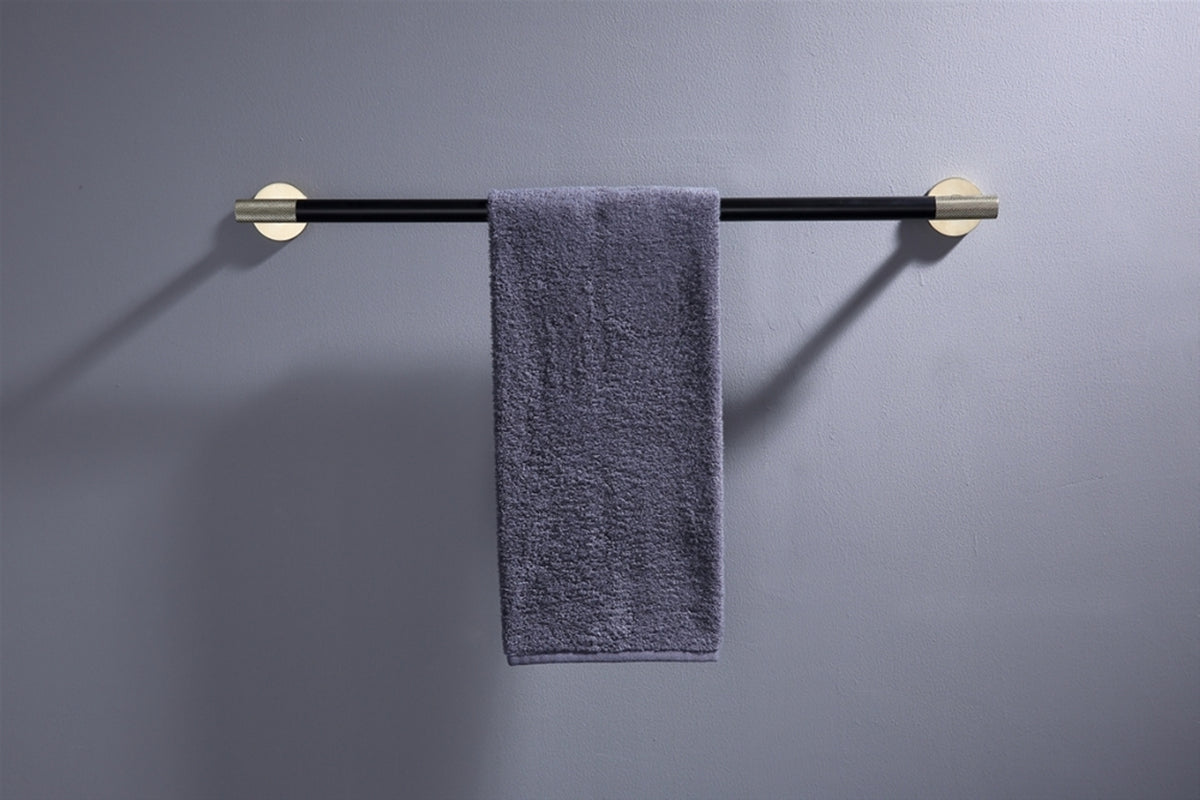 Kube Bath Aqua RONDO 24" Towel Bar - Gold & Black - Gold & Black (62310) view 2