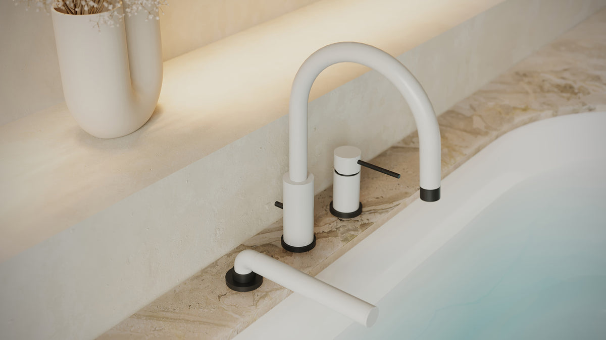 Aquabrass Xpress Umix 3-piece Deckmount Tub Filler 62313 detail