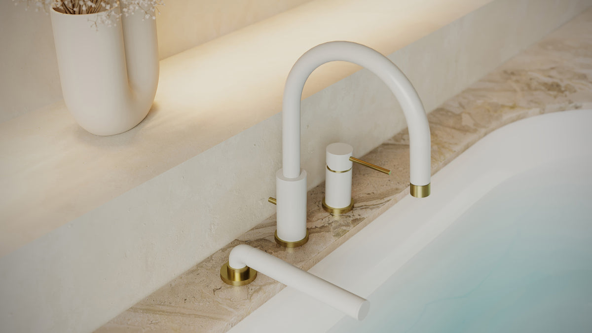 Aquabrass Xpress Umix 3-piece Deckmount Tub Filler 62313 detail
