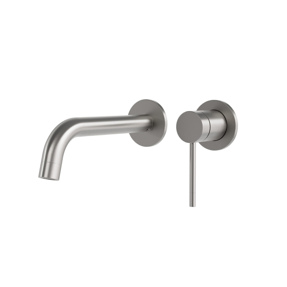 Aquabrass Xpress Umix 2-piece Wallmount Lavatory Faucet 62329 in Brushed Nickel PVD