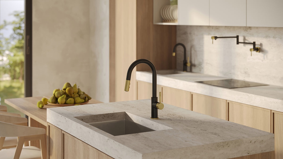 Aquabrass Xpress Umix Pull-down Kitchen Faucet 6235N detail