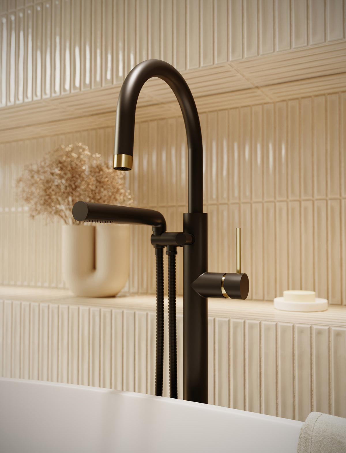 Aquabrass Xpress Umix Floormount Tub Filler 62384 detail
