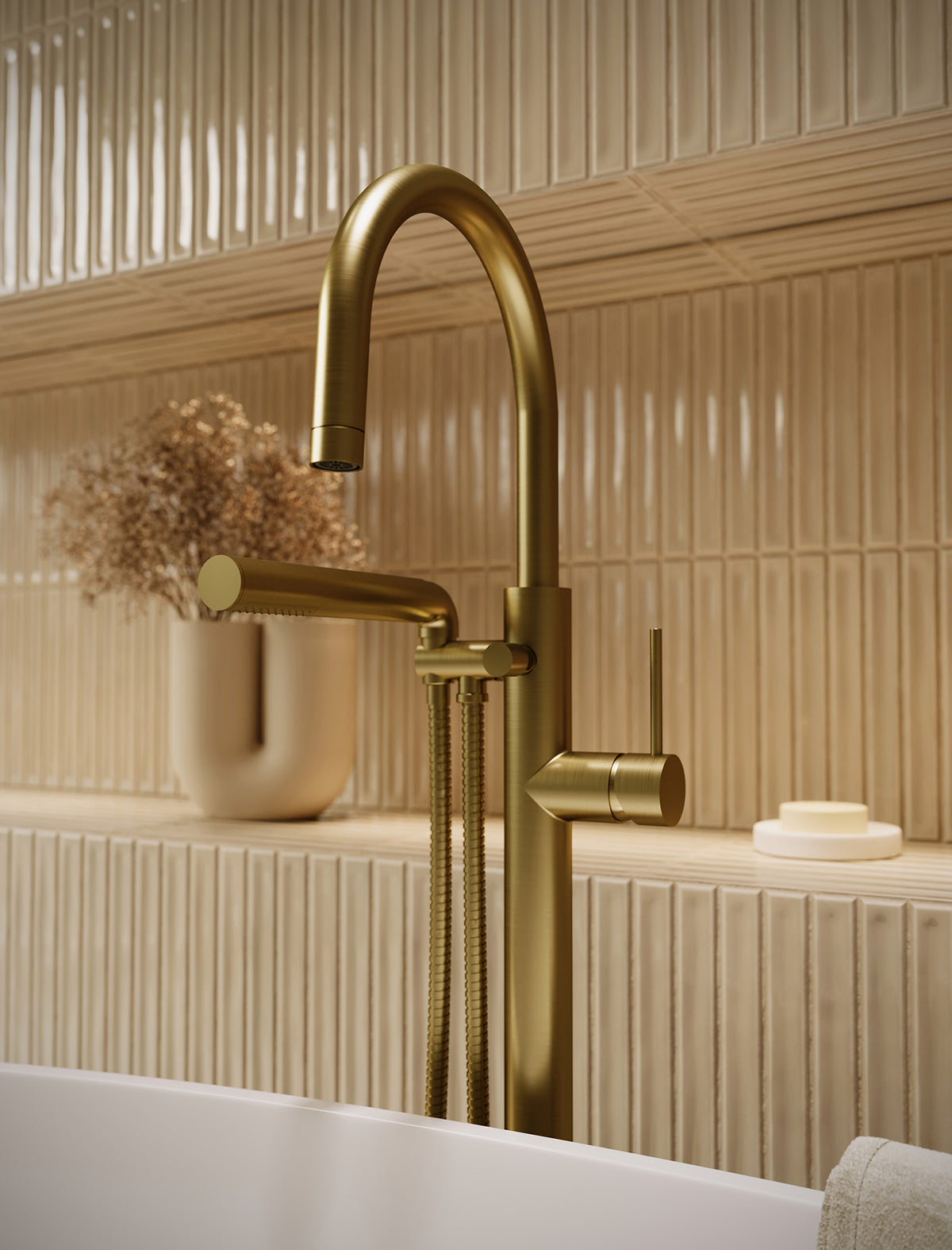 Aquabrass Xpress Umix Floormount Tub Filler 62384 detail