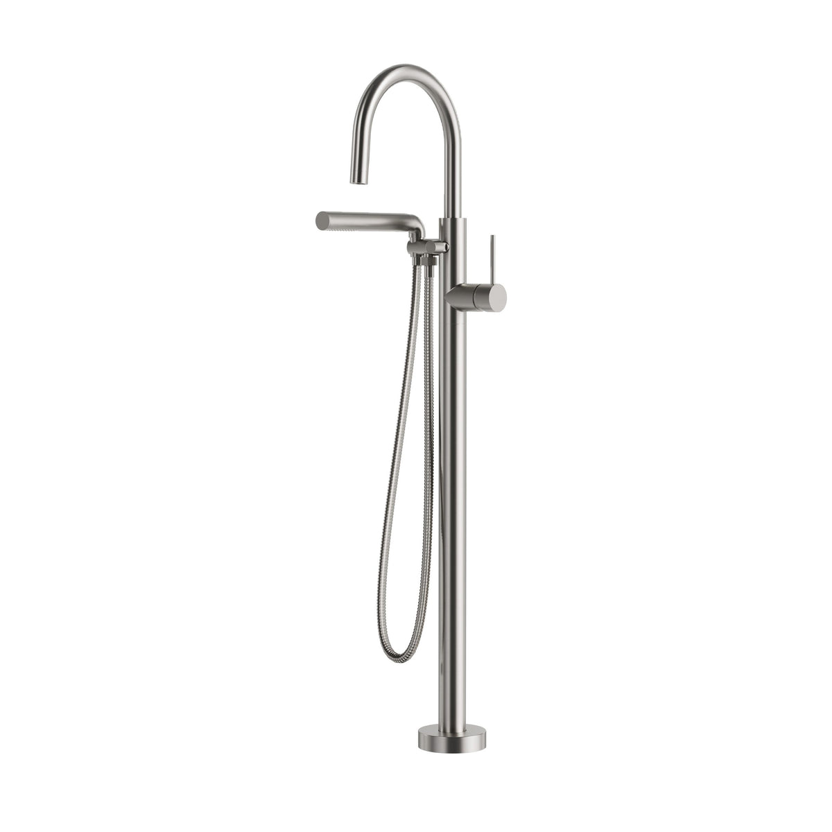 Aquabrass Xpress Umix Floormount Tub Filler 62384 in Brushed Nickel PVD