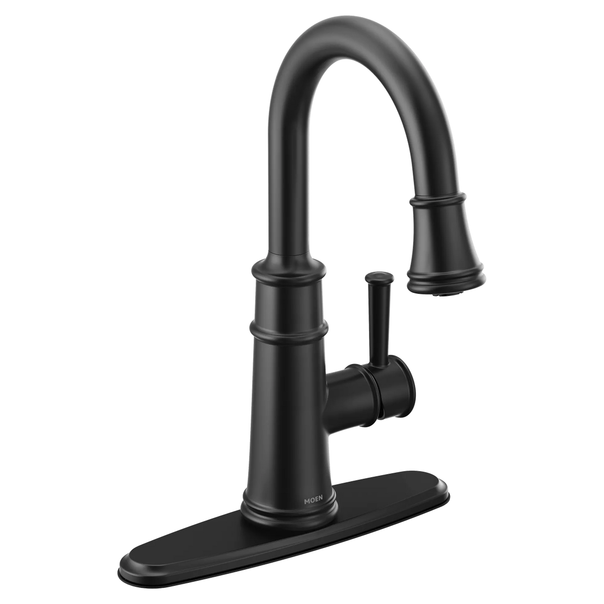 Moen Belfield Single-Handle High-Arc Pulldown Bar Faucet 6260 in Matte Black (6260BL) - view 2