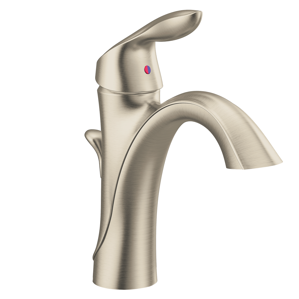 Moen Eva Single-Handle High-Arc Bathroom Faucet 6400 in Brushed Nickel (6400BN)