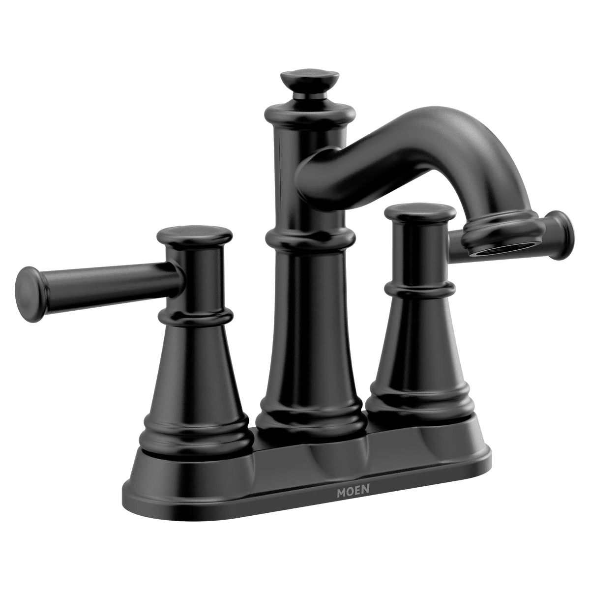 Moen Belfield Two-Handle High-Arc Bathroom Faucet 6401 in Matte Black (6401BL) - view 4