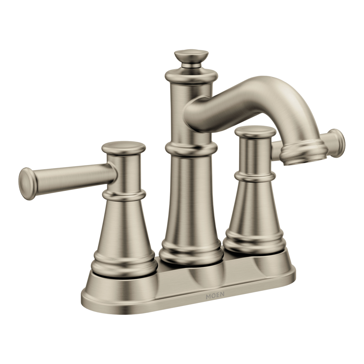 Moen Belfield Two-Handle High-Arc Bathroom Faucet 6401 in Brushed Nickel (6401BN)