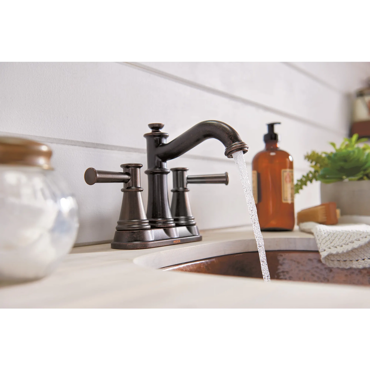 Moen Belfield Two-Handle High-Arc Bathroom Faucet 6401 in Oil Rubbed Bronze (6401ORB) - view 3