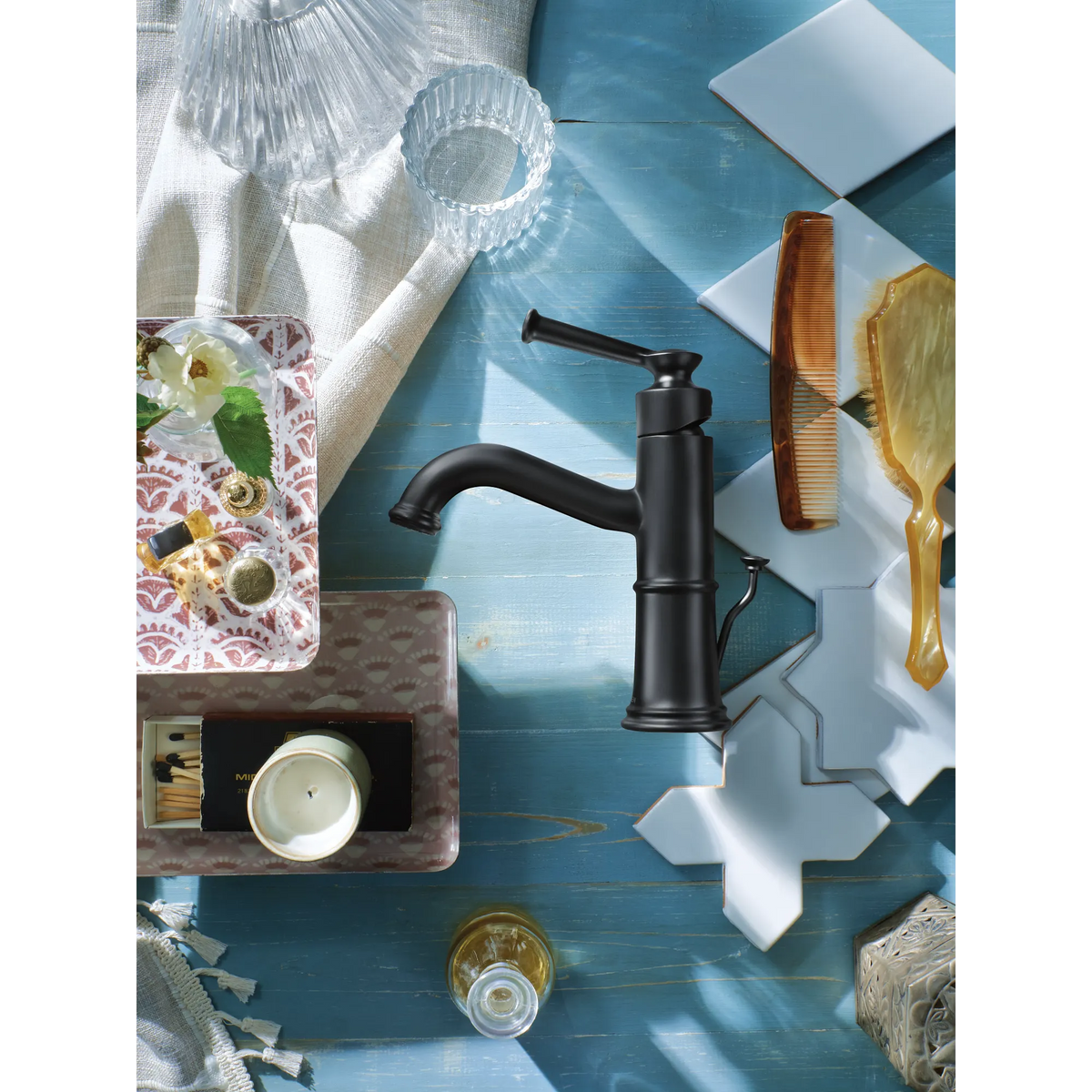 Moen Belfield Single-Handle High-Arc Bathroom Faucet 6402 in Matte Black (6402BL) - view 6