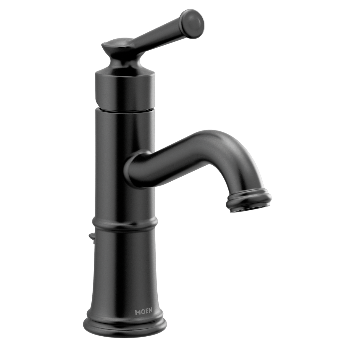 Moen Belfield Single-Handle High-Arc Bathroom Faucet 6402 in Matte Black (6402BL)