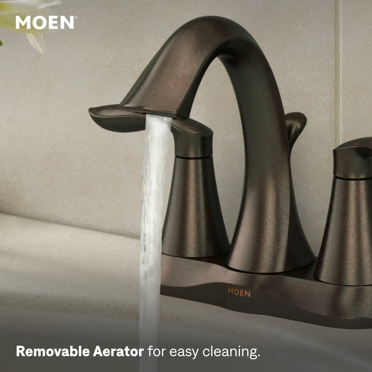 Moen Eva Two-Handle High-Arc Bathroom Faucet 6410 in Oil Rubbed Bronze (6410ORB) - view 4
