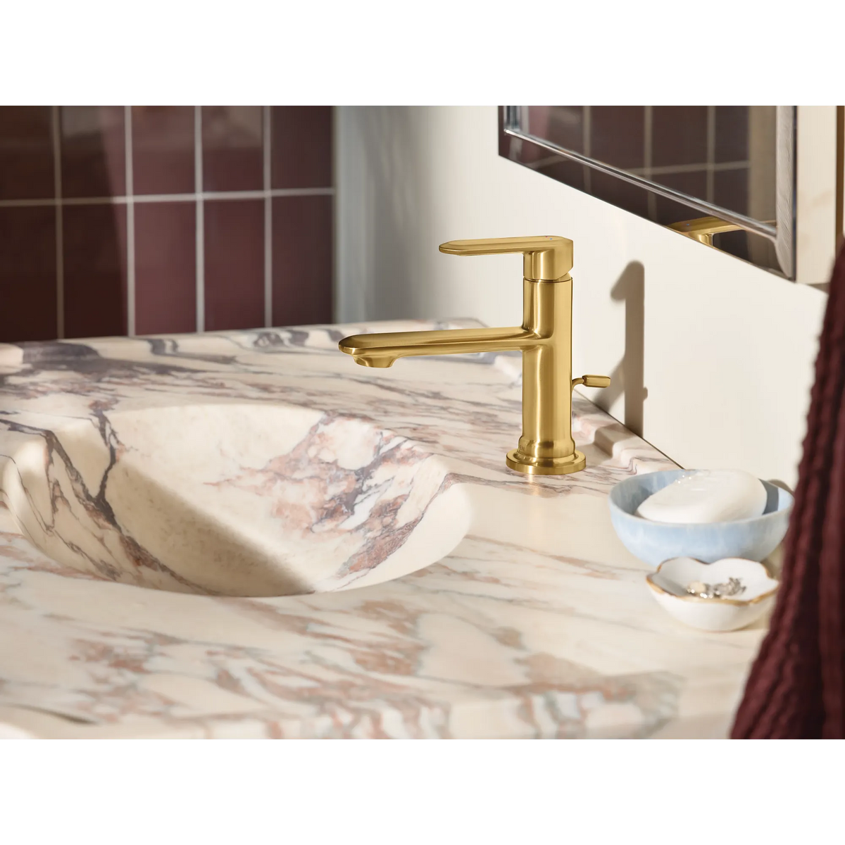 Moen Greenfield Single-Handle High-Arc Bathroom Faucet 6504 in Brushed Gold (6504BG) - view 3