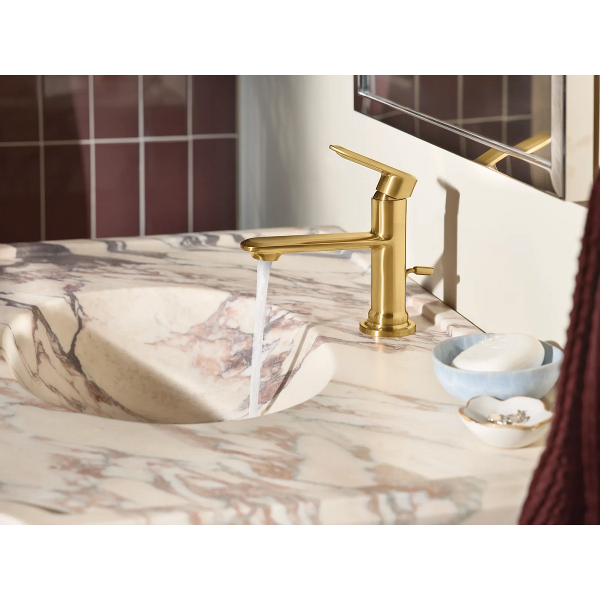 Moen Greenfield Single-Handle High-Arc Bathroom Faucet 6504 in Brushed Gold (6504BG) - view 4