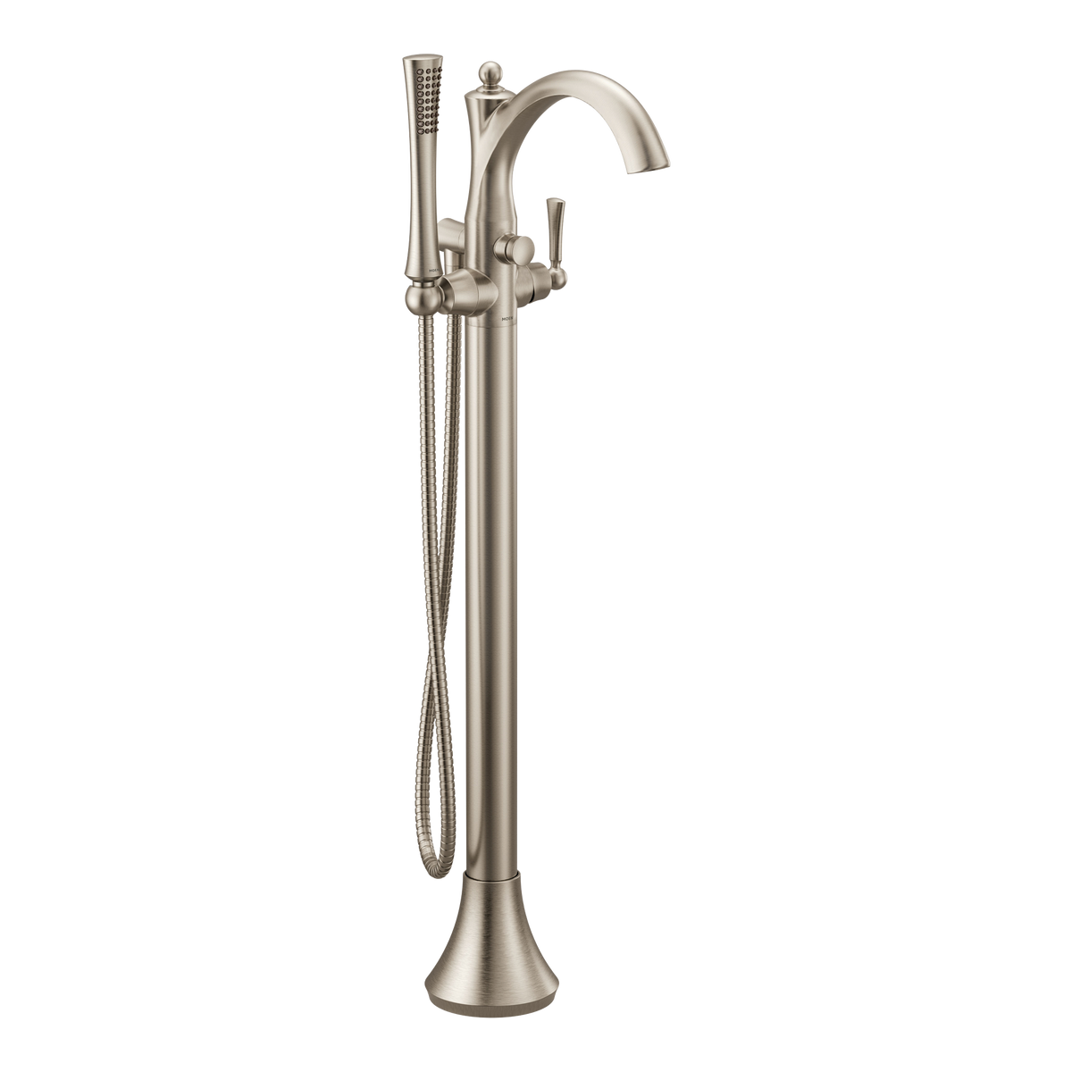 Moen Wynford Single-Handle Tub Filler With Hand Shower 655 in Brushed Nickel (655BN)