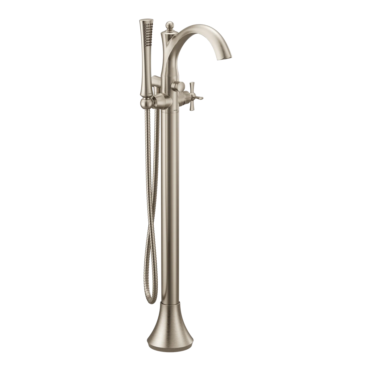 Moen Wynford Single-Handle Tub Filler With Hand Shower 655 in Brushed Nickel (655BN) - view 3