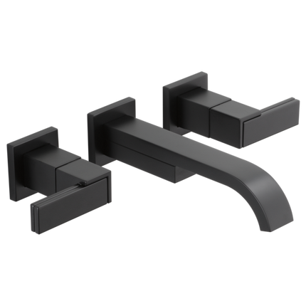 Brizo Two-Handle Wall Mount Lavatory Faucet - Less Handles 1.2 GPM 65880LF-BLLHP-ECO - Plumbing Market