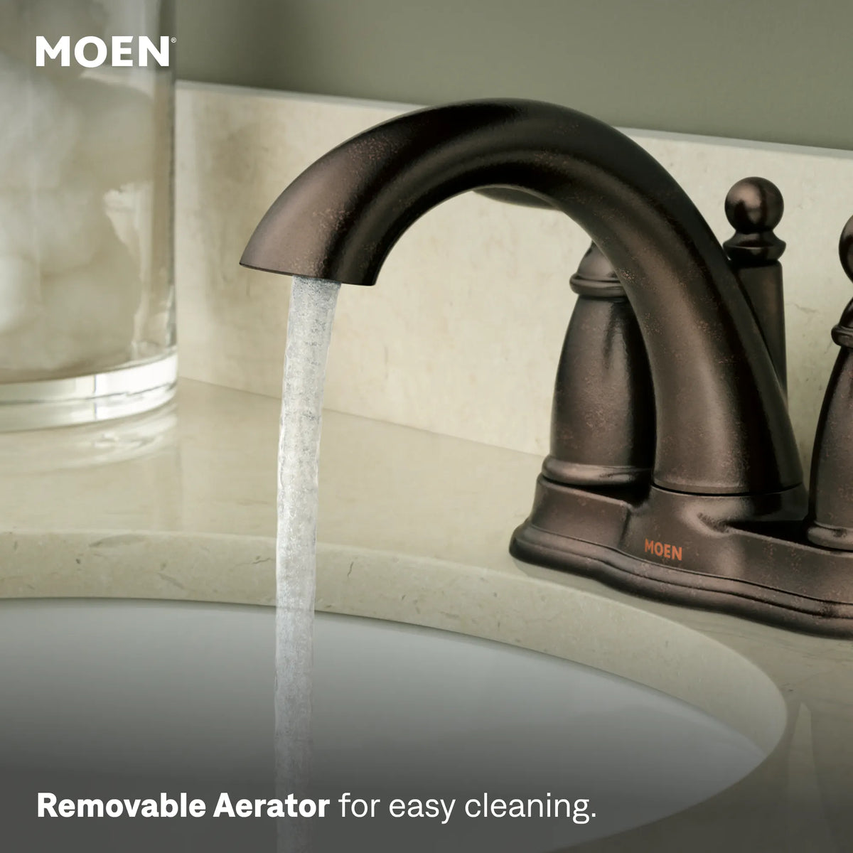 Moen Brantford Two-Handle High-Arc Bathroom Faucet 6610 in Oil Rubbed Bronze (6610ORB) - view 4