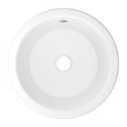 Shaws Lancaster 18" Single Bowl Round Bar/Food Prep Fireclay Kitchen Sink UM1807 - White