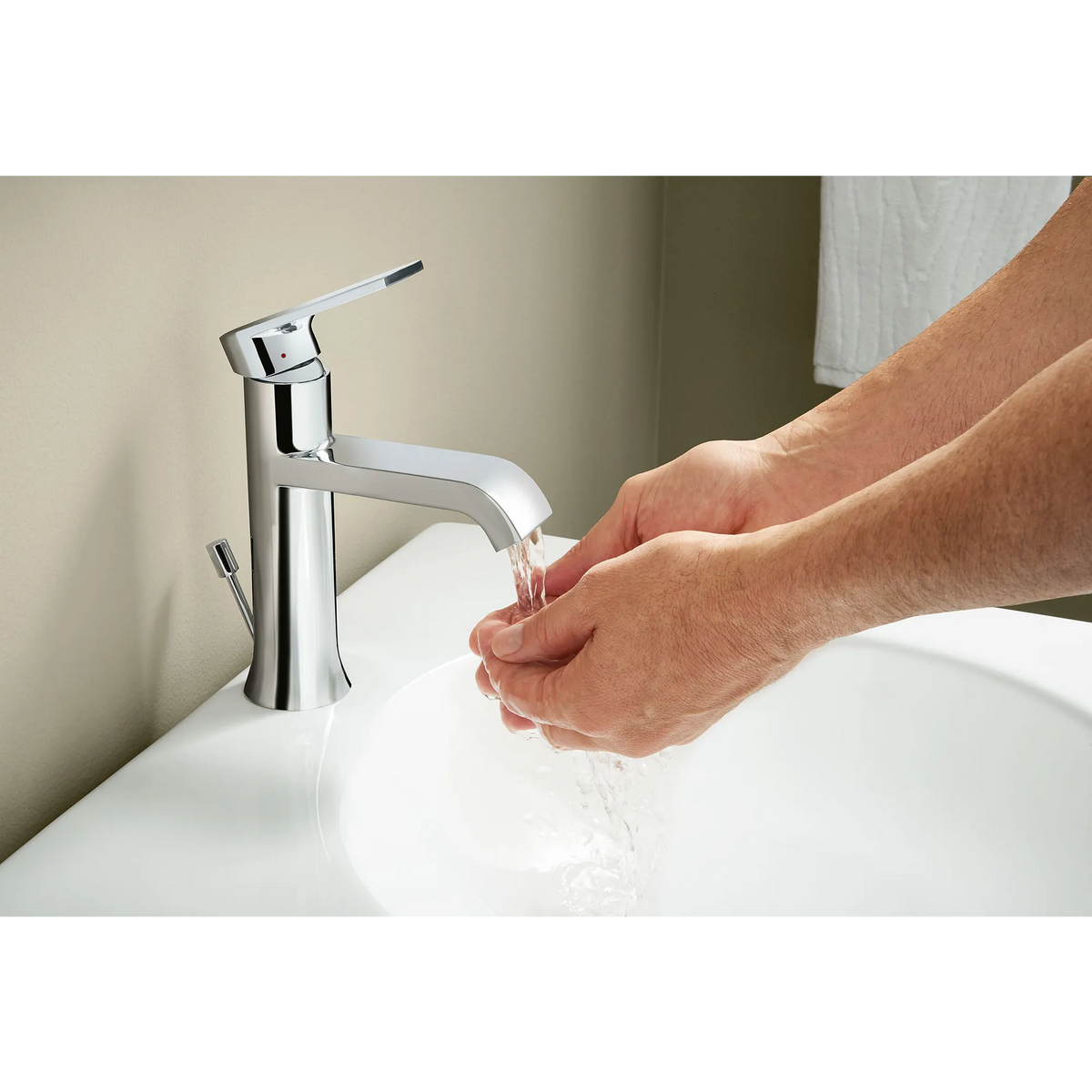 Moen Genta LX Single-Handle High-Arc Bathroom Faucet 6702 in Chrome (6702) - view 4