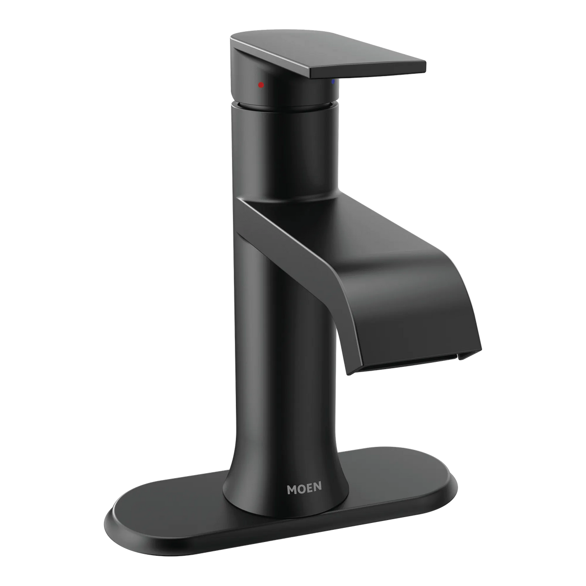 Moen Genta LX Single-Handle High-Arc Bathroom Faucet 6702 in Matte Black (6702BL) - view 2
