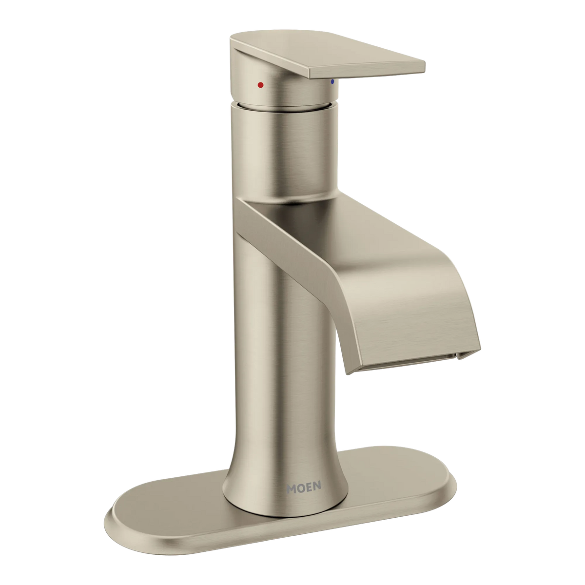 Moen Genta LX Single-Handle High-Arc Bathroom Faucet 6702 in Brushed Nickel (6702BN) - view 2