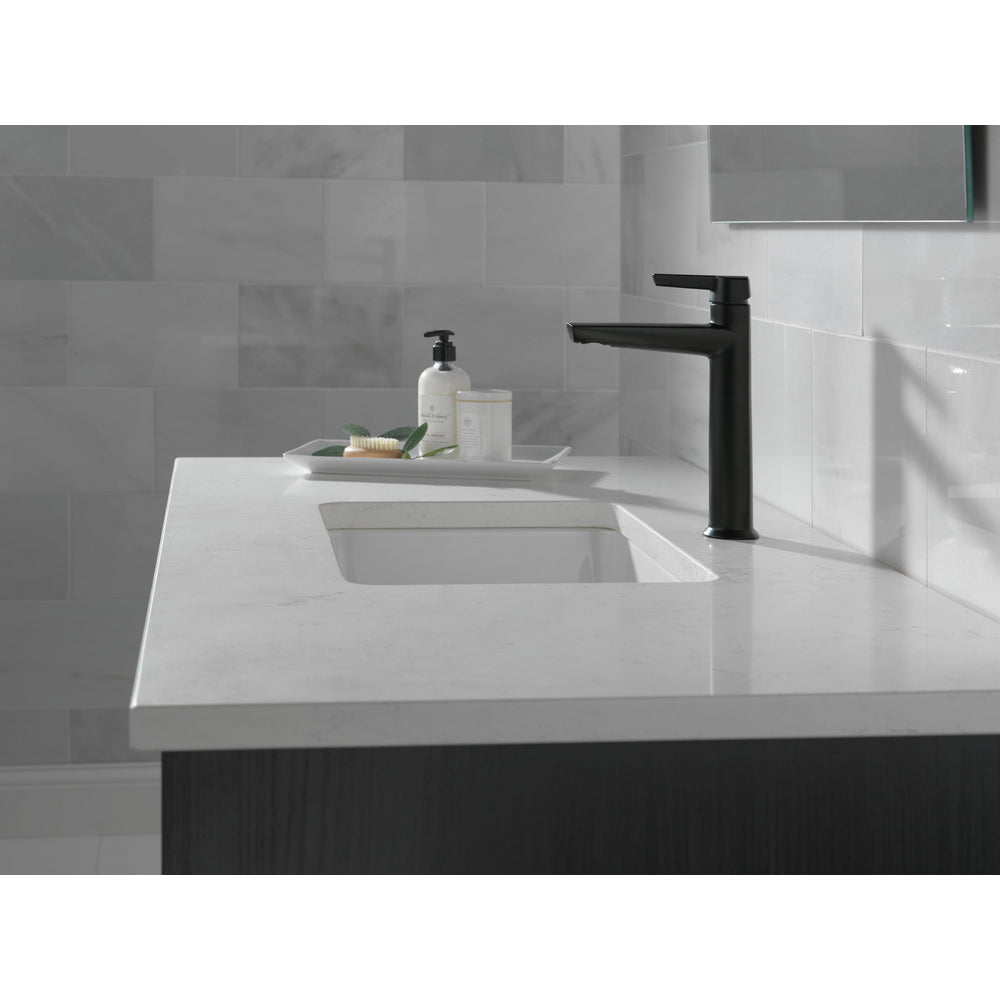 Delta Galeon Single Handle Mid-Height Bathroom Faucet - Matte Black