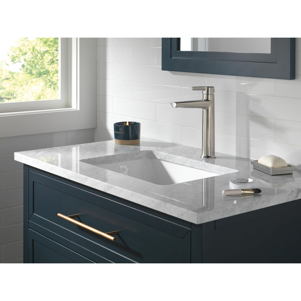 Delta Galeon Single Handle Mid-Height Bathroom Faucet - Stainless